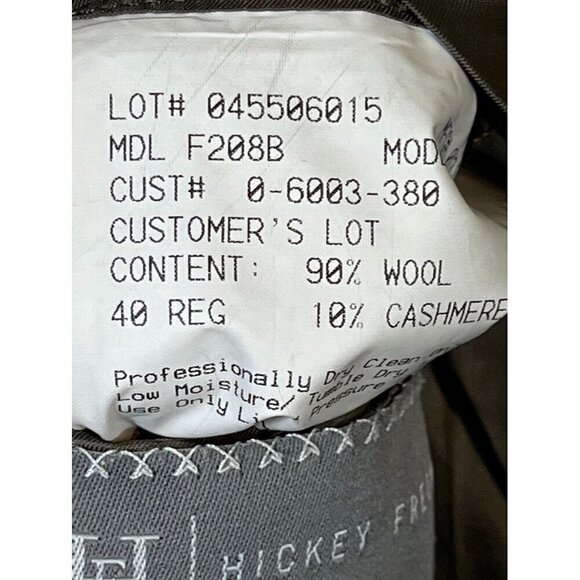 Hickey Freeman Jacket Men 40 Brown Check Notch Collar Cashmere Plaid Wool Blazer - Picture 8 of 12
